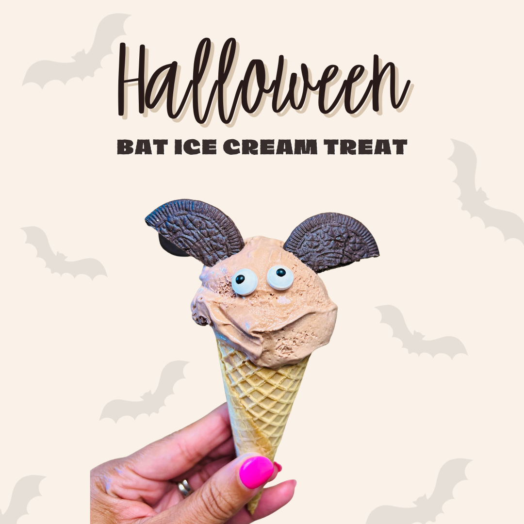 Halloween Bat Ice Cream Treat